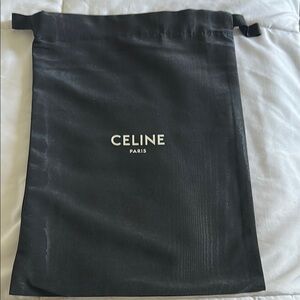 Celine Black Logo Dust Bag
